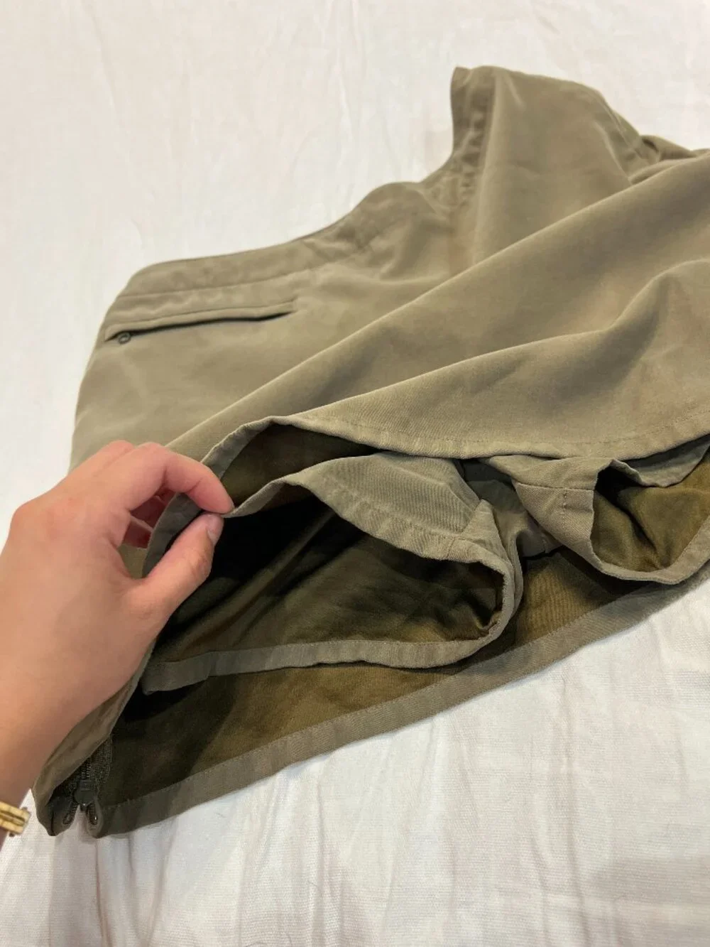 Patagonia Olive Green Hiking Travel Skort Mini Skirt Outdoor Gorpcore Women Sz 8